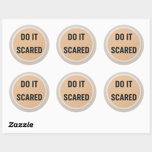 DO IT SCARED Sticker ラウンドシール (シート)