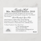 Do-It-Yourselfのページェントのヘッドショット | Autographカード ポストカード (裏面)