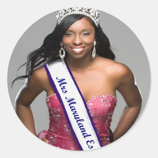 Do-It-Yourself Pageant Crown Shot Stickers ラウンドシール (正面)