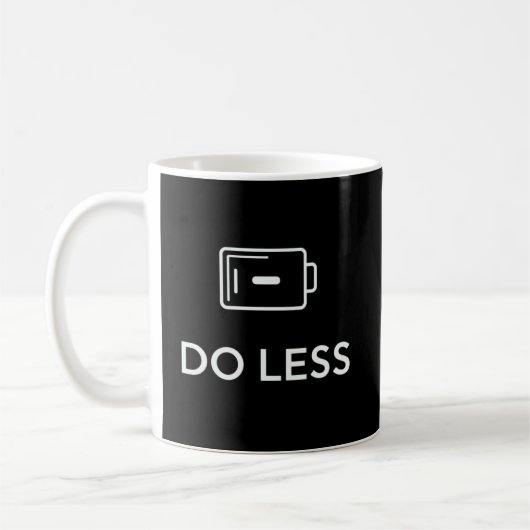 DO LESS Minimal Quote – Simple Lifestyle Design コーヒーマグカップ (左)