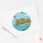 Do Make魚釣り：冒険を受け入れる！ ラウンドシール (封筒)