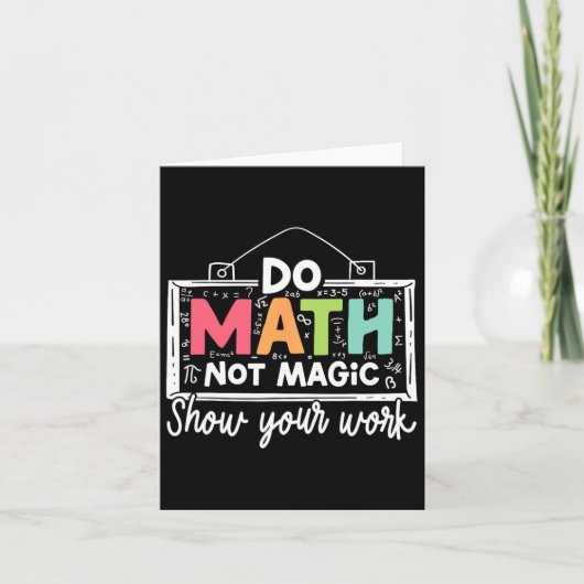 Do Math Not魔法おもしろいMath先生Back To Schoo カード (正面)