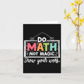 Do Math Not魔法おもしろいMath先生Back To Schoo カード (黄色い花)