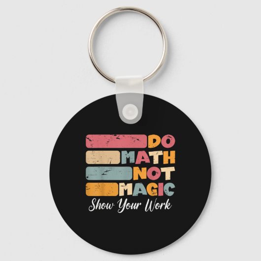 Do Math Not魔法おもしろいMath先生Back To Schoo キーホルダー (正面)