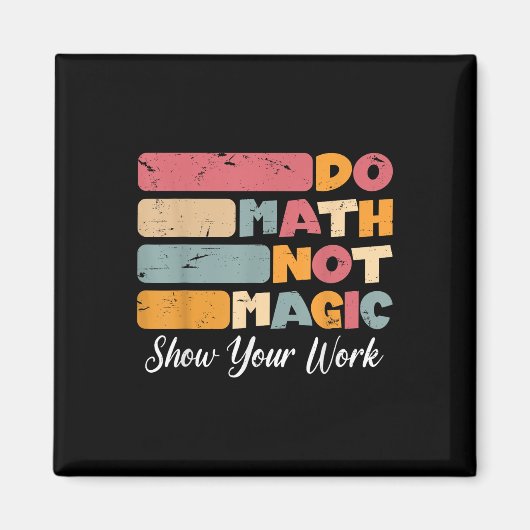 Do Math Not魔法おもしろいMath先生Back To Schoo マグネット (正面)
