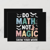Do Math Not魔法Math先生Show Your Work ポストカード (正面/裏面)