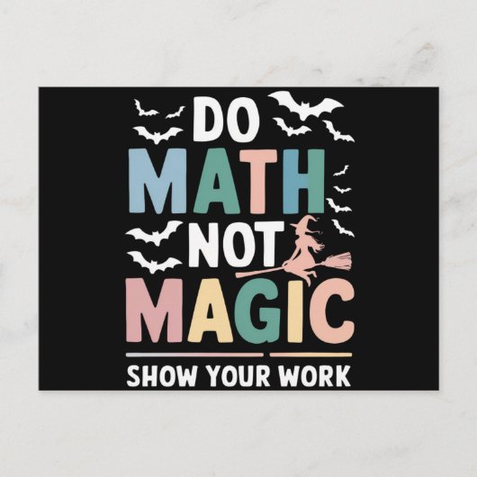 Do Math Not魔法Math先生Show Your Work ポストカード (正面)