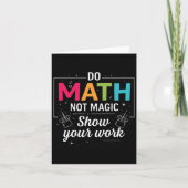 Do Math Not Magic Funny Math Teacher Back To Schoo カード (正面)