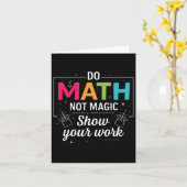 Do Math Not Magic Funny Math Teacher Back To Schoo カード (黄色い花)