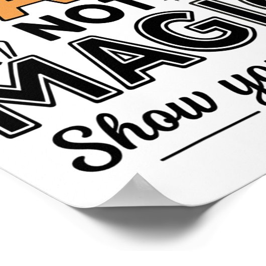 Do Math Not Magic Funny Math Teacher Back To Schoo ポスター (角)