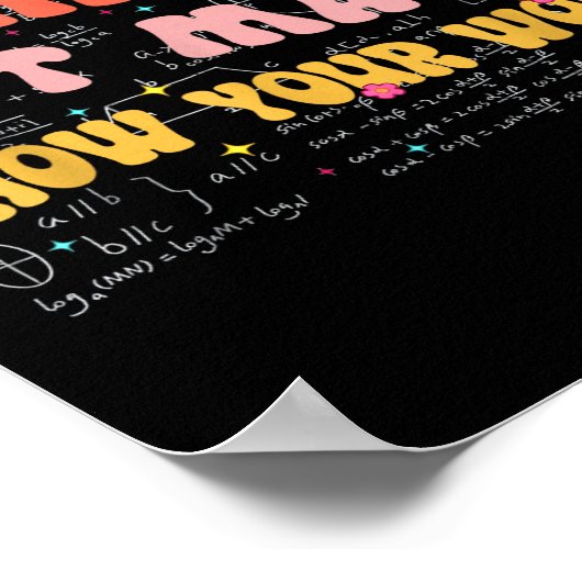 Do Math Not Magic Retro Math Teacher Gift Funny Qu ポスター (角)