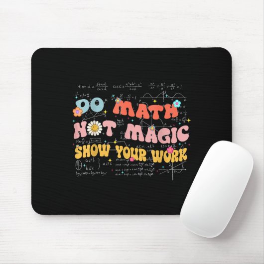 Do Math Not Magic Retro Math Teacher Gift Funny Qu マウスパッド (マウス)