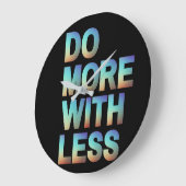Do More With Less Minimalist Motivational Gradient ラージ壁時計 (傾斜)
