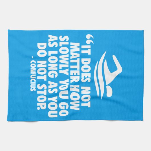 DO NOT ストップ -スイミングやる気を起こさせる キッチンタオル (横)