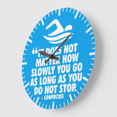 DO NOT ストップ -スイミングやる気を起こさせる ラージ壁時計 (傾斜)