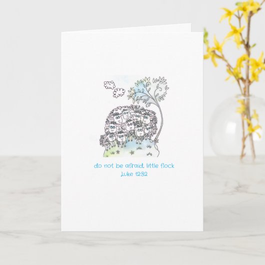 Do Not Be Afraid Little Flock カード (黄色い花)