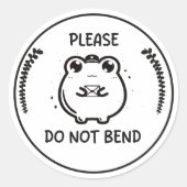 Do Not Bend please, frog postman sticker sheet ラウンドシール (正面)