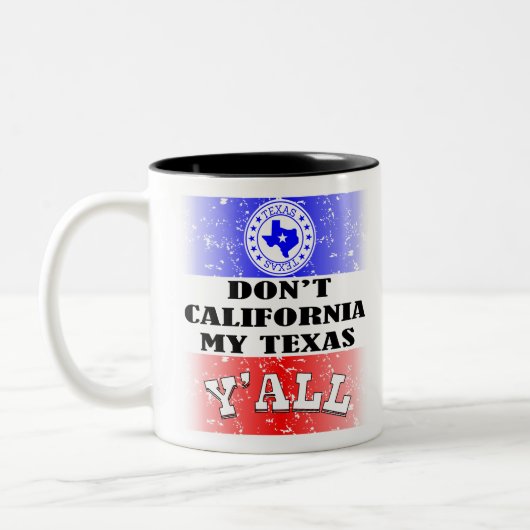 Do not Californiaマイテキサス州・オール# ツートーンマグカップ (左)