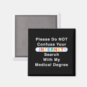 Do Not Confuse Your Google Search With My Medical マグネット (正面/裏面)