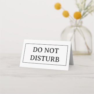 DO NOT DISTURB | 4" x 3.5" Folded Place Card プレイスカード