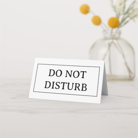 DO NOT DISTURB | 4" x 3.5" Folded Place Card プレイスカード (裏面)