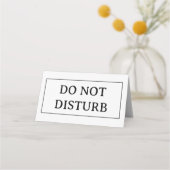 DO NOT DISTURB | 4" x 3.5" Folded Place Card プレイスカード (正面)