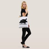 Do Not Disturb Black Cat Tote Bag Cute Lazy Cat トートバッグ (モデル)