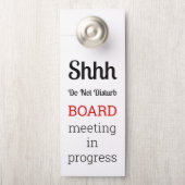 Do Not Disturb Board Meeting In Progress ドアノブサイン (ノブ)