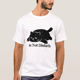 Do Not Disturb Cat T Shirt Cute Black Cat Tシャツ