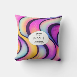 Do Not Disturb  – Colorful Abstract  Personalized  クッション