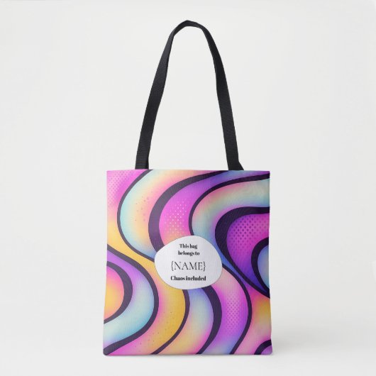 Do Not Disturb  – Colorful Abstract  Personalized  トートバッグ (正面)