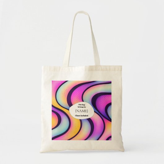Do Not Disturb  – Colorful Abstract  Personalized  トートバッグ (正面)