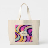 Do Not Disturb  – Colorful Abstract  Personalized  ラージトートバッグ (裏面)
