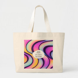 Do Not Disturb  – Colorful Abstract  Personalized  ラージトートバッグ