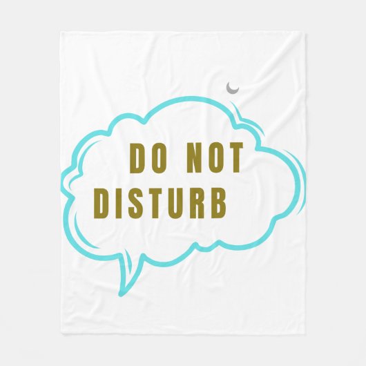 Do Not Disturb Cozy Sleep Blanket – Moon Cloud Rel フリースブランケット (正面)