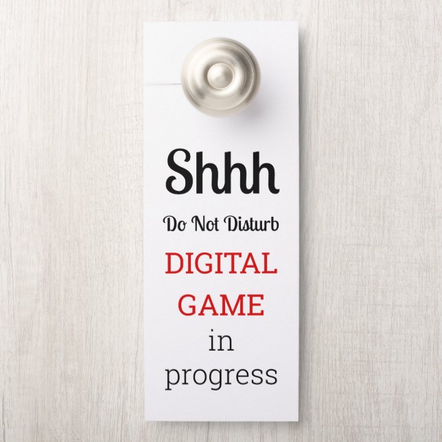 Do Not Disturb Game In Progress ドアノブサイン (ノブ)
