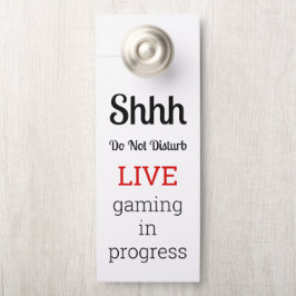 Do Not Disturb Gaming In Progress ドアノブサイン