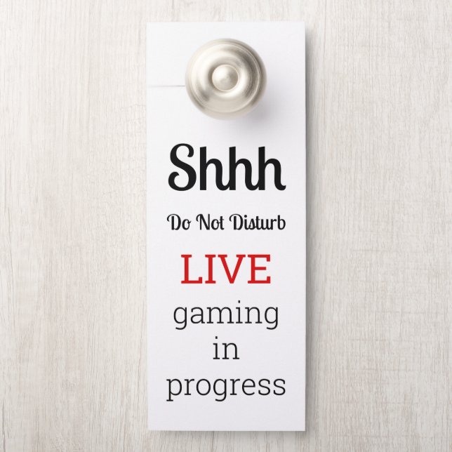 Do Not Disturb Gaming In Progress ドアノブサイン (ノブ)