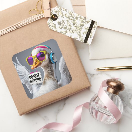 Do Not Disturb Goose スクエアシール (ギフト)