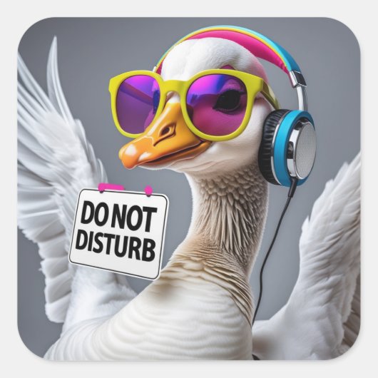 Do Not Disturb Goose スクエアシール (正面)
