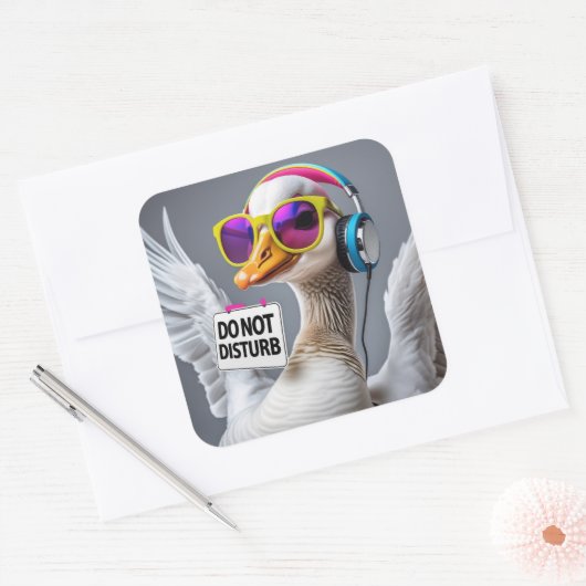 Do Not Disturb Goose スクエアシール (封筒)