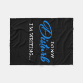 Do Not Disturb - I'm Writing  フリースブランケット (正面(横))