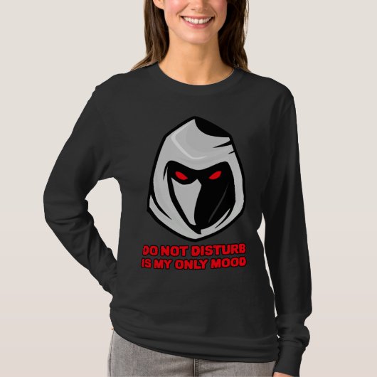 Do Not Disturb Is My Only Mood DND Ninja Red Eyes Tシャツ (正面)