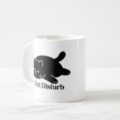 Do Not Disturb Lazy Black Cat Mug Cute Cat コーヒーマグカップ (正面左)