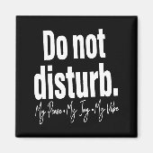 Do Not Disturb Peace Joy Vibe, Funny Sarcastic Quo マグネット (正面)