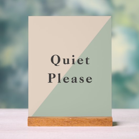 Do Not Disturb Quiet Please Productivity アクリルサイン (ニュートラル)