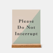Do Not Disturb Quiet Space Productivity アクリルサイン (正面)