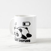 Do Not Disturb Sleeping Panda Cute Lazy Funny コーヒーマグカップ (正面左)