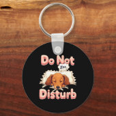 Do Not Disturb Wiener Dog Funny Dachshund Pajamas  キーホルダー (正面)