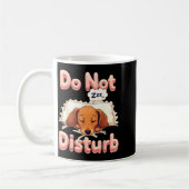 Do Not Disturb Wiener Dog Funny Dachshund Pajamas  コーヒーマグカップ (左)
